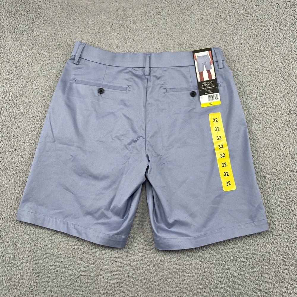 Banana Republic Chino Shorts Mens 32 Blue Stretch Chino Short 9